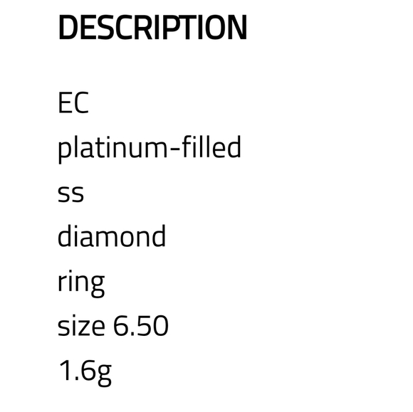 🎀Clearance🎀 VTG GENUINE DIAMONDS 💎 STERLING SILVER PLATINUM RING See pics.